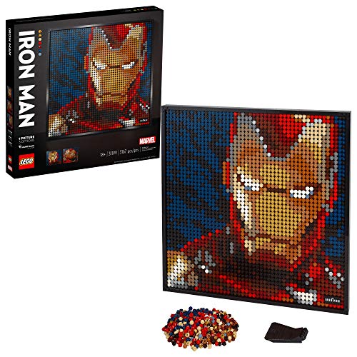 LEGO Art Marvel Studios Iron Man 31199 Building Kit for Adults; A Creative Wall Art Set Featuring Iron Man That Makes an Awesome Gift (3,167 Pieces)