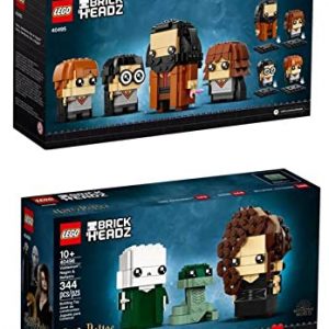 Lego Brickheadz Harry Potter, Hermione, Ron Weasley, Hagrid 4095 + Lord Voldemort, Nagini, Bellatrix Lestrange 40496 Set