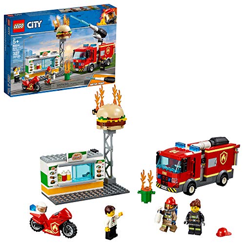 LEGO City Burger Bar Fire Rescue 60214 Building Kit (327 Pieces)
