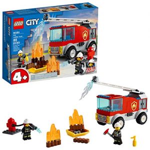 LEGO City Fire Ladder Truck 60280 Building Kit; Fun Firefighter Toy Building Set for Kids, New 2021 (88 Pieces)