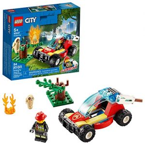 LEGO City Forest Fire 60247 Firefighter Toy, Cool Building Toy for Kids (84 Pieces)