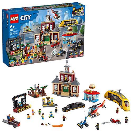 LEGO City Main Square 60271 Set, Cool Building Toy for Kids, New 2021 (1,517 Pieces)