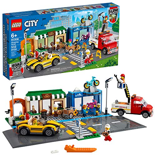 LEGO City Shopping Street 60306 Building Kit; Cool Building Toy for Kids, New 2021 (533 Pieces)
