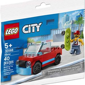 LEGO City Skater 30568 Minifigure with Skateboard and Car