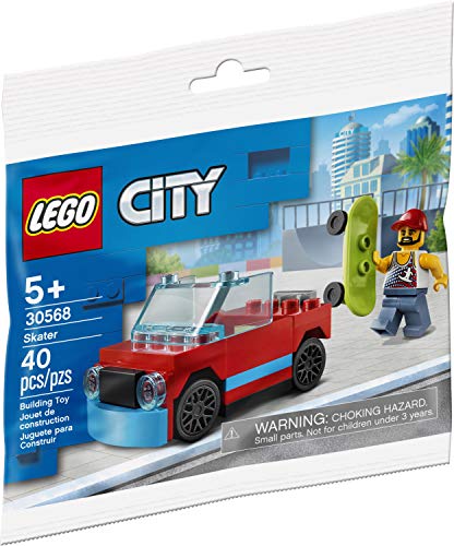 LEGO City Skater 30568 Minifigure with Skateboard and Car