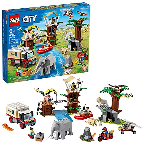 LEGO City Wildlife Rescue Camp 60307 Building Kit; Animal Playset; Top Toy for Kids Aged 5 and Up; New 2021 (503 Pieces)