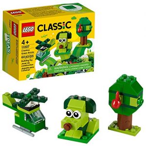 LEGO Classic Creative Green Bricks 11007 Starter Set Building Kit with Bricks and Pieces to Inspire Imaginative Play (60 Pieces)