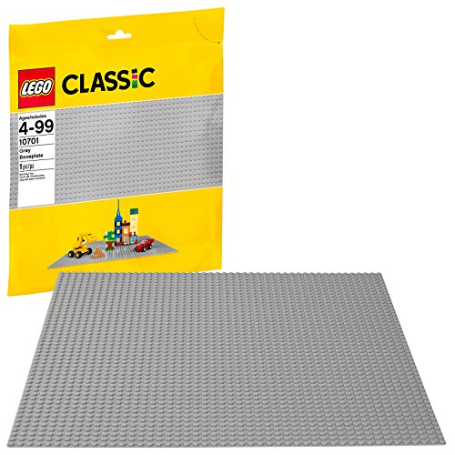 LEGO Classic Gray Baseplate 10701 Building Toy Compatible with Building Bricks for Kids Play (1 Piece)