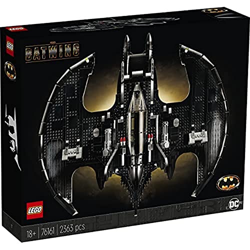 LEGO DC Batman 1989 Batwing 76161 Displayable Model with a Buildable Vehicle and Collectible Figures: Batman, The Joker ? Mime Version and Lawrence The Boombox Goon, New 2021 (2,363 Pieces)
