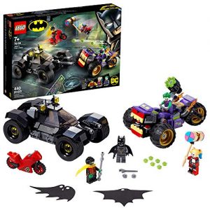 LEGO DC Batman Joker’s Trike Chase 76159 Super-Hero Cars and Motorcycle Playset, Mini Shooting Batmobile Toy, for Fans of Batman, Robin, The Joker and Harley Quinn (440 Pieces)
