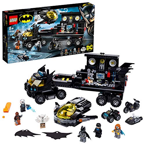 LEGO DC Mobile Bat Base 76160 Batman Building Toy, Gotham City Batcave Playset and Action Minifigures, Great ?Build Your Own Truck? Batman Gift for Kids Aged 6 and up (743 Pieces)