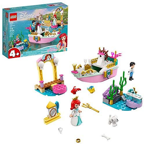 LEGO Disney Ariel?s Celebration Boat 43191; Creative Building Kit That Makes a Fun Gift for Kids, New 2021 (114 Pieces)