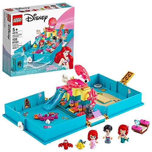 LEGO Disney Ariel?s Storybook Adventures 43176 Creative Little Mermaid Building Kit (105 Pieces)