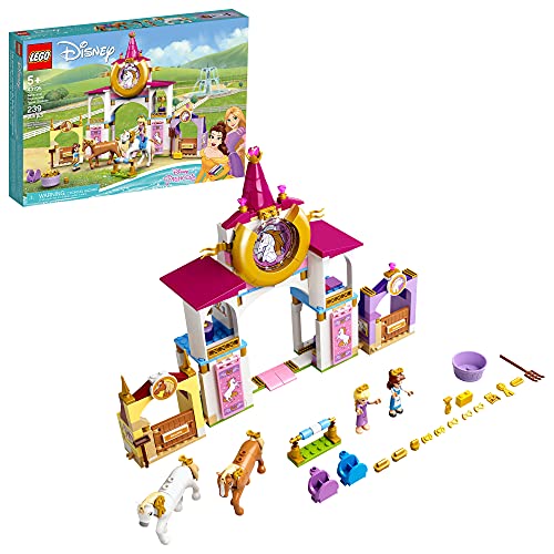 LEGO Disney Belle and Rapunzel?s Royal Stables 43195 Building Kit; Great for Inspiring Imaginative, Creative Play (239 Pieces)