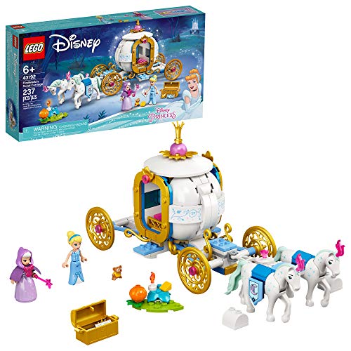 LEGO Disney Cinderella?s Royal Carriage 43192; Creative Building Kit That Makes a Great Gift, New 2021 (237 Pieces)