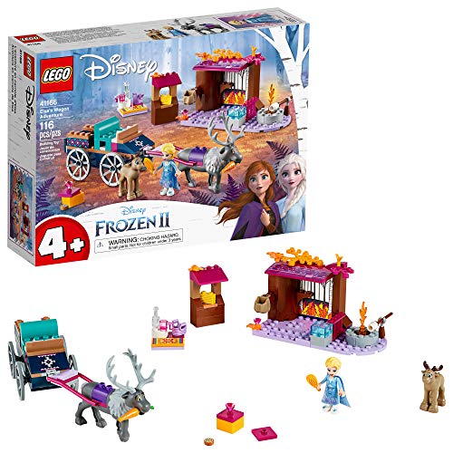 LEGO Disney Frozen II Elsa’s Wagon Carriage Adventure 41166 Building Kit with Elsa & Sven Toy Figure (116 Pieces)