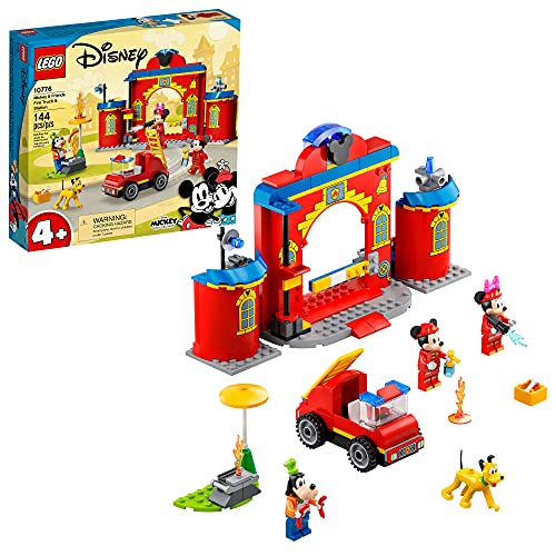 LEGO Disney Mickey and Friends ? Mickey & Friends Fire Truck & Station 10776 Building Kit; Fun Firehouse Play Set; New 2021 (144 Pieces)