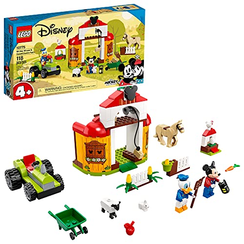 LEGO Disney Mickey and Friends Mickey Mouse & Donald Duck?s Farm 10775 Building Kit; A Creative Play Set for Kids; New 2021 (118 Pieces)