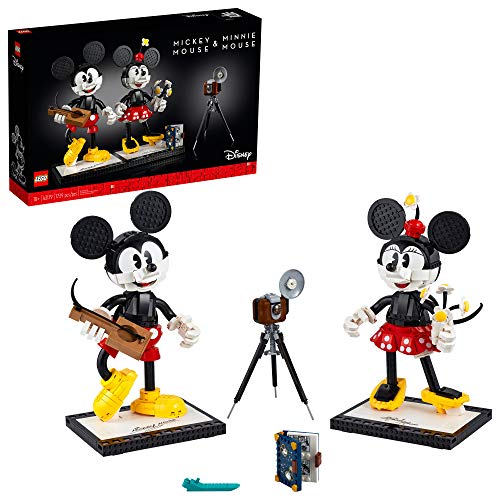 LEGO Disney Mickey Mouse & Minnie Mouse Buildable Characters (43179), Classic-Style Mickey Mouse Collectible Adult Building Kit, New 2021 (1,739 Pieces)