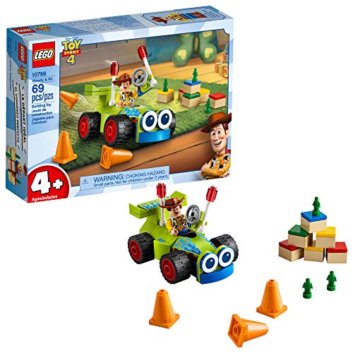 LEGO | Disney Pixar?s Toy Story 4 Woody & RC 10766 Building Kit, New 2019 (69 Pieces)