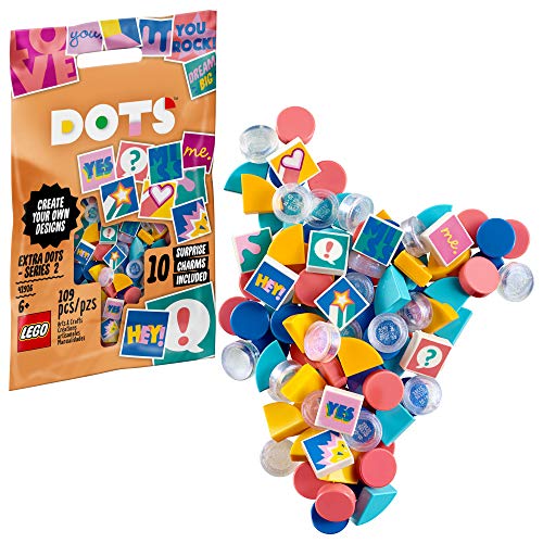 LEGO DOTS Extra DOTS – Series 2 41916 DIY Craft, A Fun Add-on Tile Set for Kids who Like Arts and Crafts and Decorating Jewelry or Room D?cor and Printed Tiles (109 Pieces)