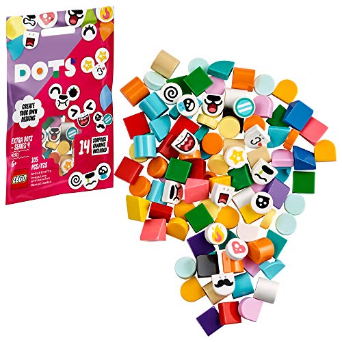 LEGO DOTS Extra DOTS ? Series 4 41931 DIY Craft and Collectible Decorations Kit; Creative Fun with Tiles; Perfect for Adding to a Child?s Bracelet Kit or Room Decor, New 2021 (105 Pieces)