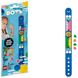 LEGO DOTS Go Team! Bracelet 41911, Cool DIY Craft; an Inspiring Kit for Kids who Want to Make Creative Sports Bracelets; Makes a Birthday (33 Pieces)