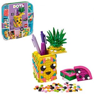 LEGO DOTS Pineapple Pencil Holder 41906 DIY Craft Decorations Kit, A Fun Craft kit for Kids who Like Arts and Crafts Projects, That Also Makes a Great Holiday or Birthday Gift (351 Pieces)