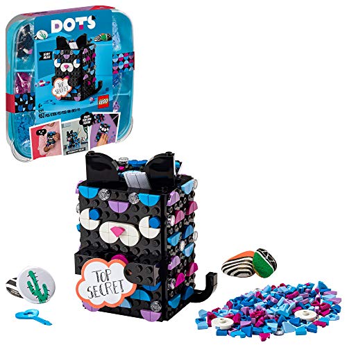 LEGO DOTS Secret Holder 41924 DIY Craft Decorations Kit; Creative Activity for Kids Who Want to Make a Cool Cat Set, New 2021 (451 Pieces)