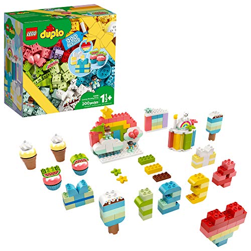 LEGO DUPLO Classic Creative Birthday Party 10958 Imaginative Building Fun for Toddlers; Creative Toy Gift for Kids, New 2021 (200 Pieces)