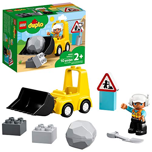 LEGO DUPLO Construction Bulldozer 10930 Mini Bulldozer Truck Set; Construction Toy for Kids Aged 2 and Up; Small Bulldozer Toy and Construction Worker Playset for Toddlers, New 2020 (10 Pieces)