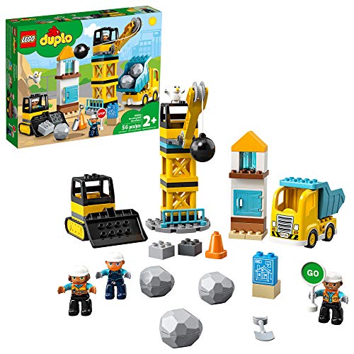LEGO DUPLO Construction Wrecking Ball Demolition 10932 Exclusive Toy for Preschool Kids; Building and Imaginative Play with Construction Vehicles; Great for Toddler Development, New 2020 (56 Pieces)