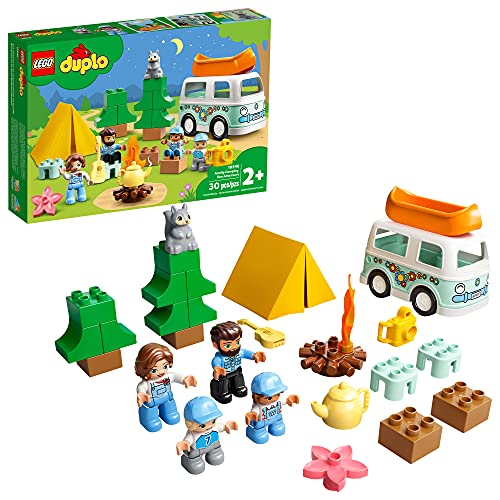 LEGO DUPLO Town Family Camping Van Adventure 10946 Building, Playing and Learning Camping Toy for Toddlers and Kids; New 2021 (30 Pieces)