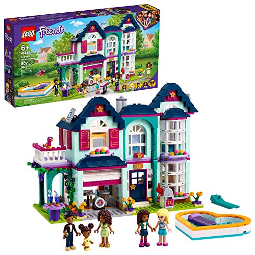 LEGO Friends Andrea’s Family House 41449 Building Kit; Mini-Doll Playset is Great Gift for Creative 6-Year-Old Kids, New 2021 (802 Pieces)