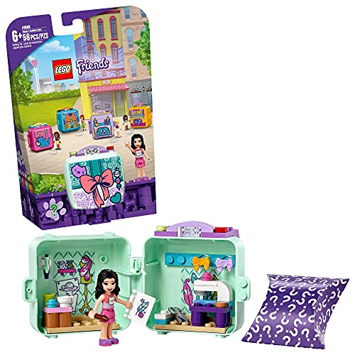 LEGO Friends Emma?s Fashion Cube 41668 Building Kit; Mini-Doll Figure Toy is for Creative Kids; Portable Toy for Vacation Play; New 2021 (58 Pieces)