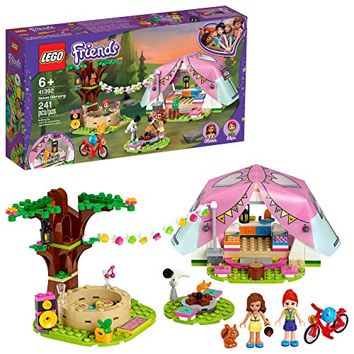 LEGO Friends Nature Glamping 41392 Building Kit; Includes Friends Mia, a Mini-Doll Tent and a Toy Bicycle (241 Pieces)