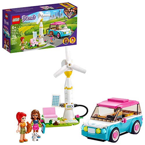LEGO Friends Olivia’s Electric Car 41443 Building Kit; Creative Gift for Kids; New Toy Inspires Modern Living Play, New 2021 (183 Pieces)