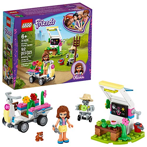 LEGO Friends Olivia?s Flower Garden 41425 Building Toy for Kids; This Play Garden Comes with 2 Buildable Figures, Friends Olivia and Zobo, for Hours of Creative Play (92 Pieces)