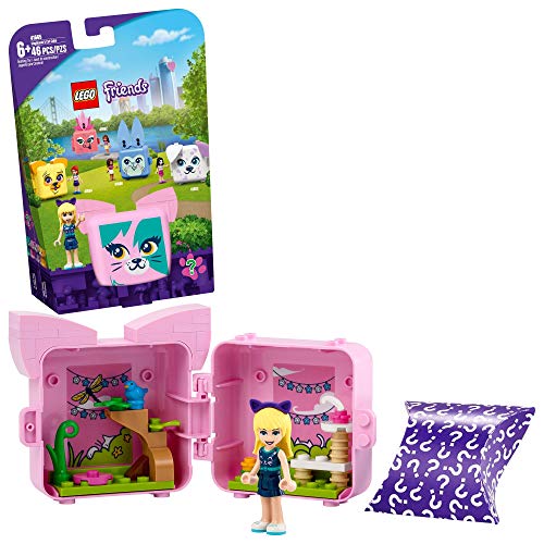 LEGO Friends Stephanie?s Cat Cube 41665 Building Kit; Kitten Toy for Kids with a Stephanie Mini-Doll Toy; Cat Toy Makes a Creative Gift for Kids Who Love Portable Playsets, New 2021 (46 Pieces)