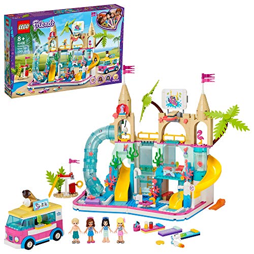 LEGO Friends Summer Fun Water Park 41430 Set Featuring Friends Stephanie, Emma, Olivia and Mason Buildable Mini-Doll Figures, Perfect Set for Creative Play (1,001 Pieces)