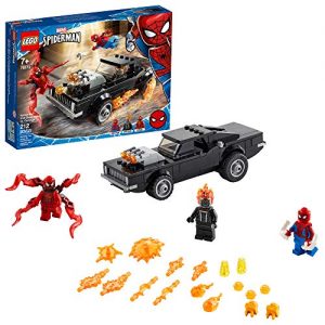 LEGO Marvel Spider-Man: Spider-Man and Ghost Rider vs. Carnage 76173 Collectible Building Toy for Kids, New 2021 (212 Pieces), Multicolor