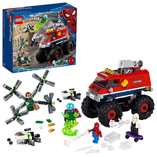 LEGO Marvel Spider-Man: Spider-Man’s Monster Truck vs. Mysterio 76174; Cool, Collectible Birthday Gift for Kids, New 2021 (439 Pieces)