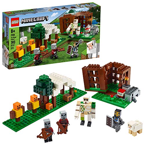 LEGO Minecraft The Pillager Outpost 21159 Awesome Action Figure Brick Building Playset for Kids Minecraft Gift (303 Pieces)