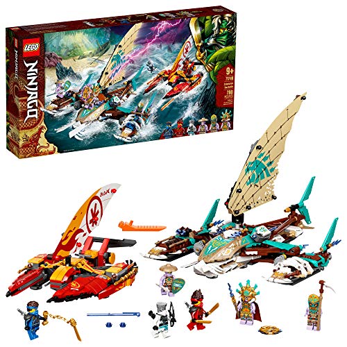 LEGO NINJAGO Catamaran Sea Battle 71748 Building Kit; Ninja Playset Featuring Catamaran Toys and NINJAGO Kai, Jay and Zane; Best Gift for Kids Who Love Creative Play, New 2021 (780 Pieces)