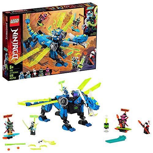LEGO NINJAGO Jay?s Cyber Dragon 71711 Ninja Action Toy Building Kit (518 Pieces)