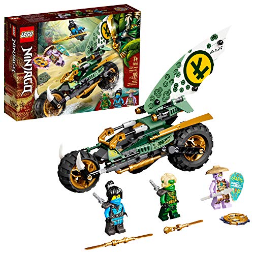 LEGO NINJAGO Lloyd?s Jungle Chopper Bike 71745 Building Kit; Ninja Bike Toy Featuring NINJAGO Lloyd and NYA Minifigures, New 2021 (183 Pieces); Top Toy for Kids Who Love Action-Packed Creative Play