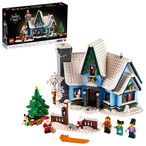 LEGO Santa?s Visit 10293 Building Kit; A Festive Build for Adults and Families, with a Christmas Scene to Display (1,445 Pieces)