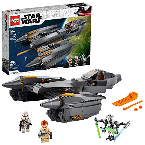 LEGO Star Wars: Revenge of The Sith General Grievous?s Starfighter 75286 Spacecraft Set with General Grievous, OBI-Wan Kenobi and Airborne Clone Trooper Minifigures (487 Pieces)