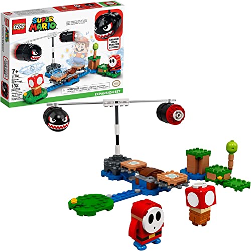 LEGO Super Mario Boomer Bill Barrage Expansion Set 71366 Building Kit; Toy for Kids to Add to Their Super Mario Adventures with Mario Starter Course (71360) Playset (132 Pieces)