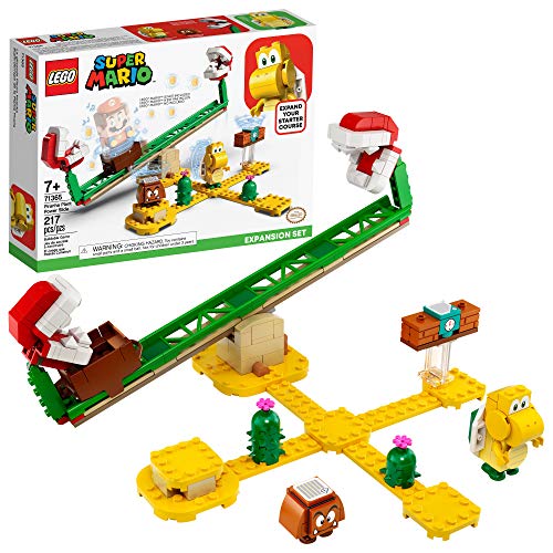 LEGO Super Mario Piranha Plant Power Slide Expansion Set 71365; Building Kit for Kids to Combine with The Super Mario Adventures with Mario Starter Course (71360) Playset (217 Pieces)